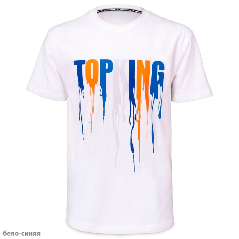 Top King Футболка Тайский Бокс Хлопок Белая TKTSH-036