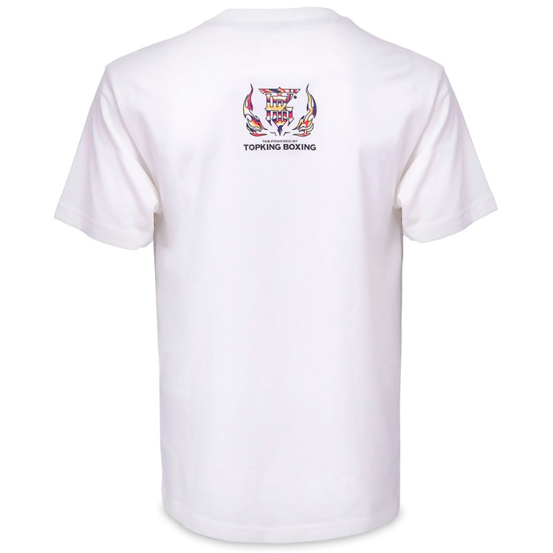 Top King Футболка Тайский Бокс Хлопок Белая TKTSH-036