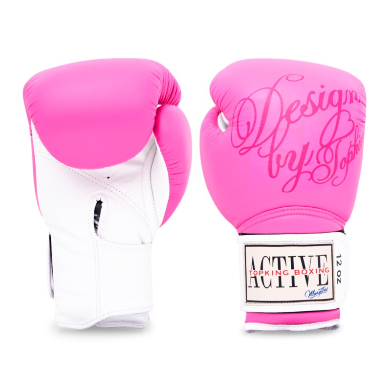Top King "Active Muay Thai" Боксерские Перчатки Тайский Бокс Розовые