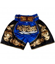 Детские Шорты Тайский Бокс "Thaiboxing" Синие с Золотом
