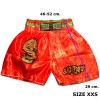Детские Шорты Тайский Бокс "Thaiboxing" Дракон Красные с Золотом