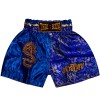 Детские Шорты Тайский Бокс "Thaiboxing" Дракон Синие с Золотом