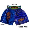 Детские Шорты Тайский Бокс "Thaiboxing" Дракон Синие с Золотом