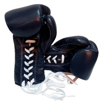 Fairtex BGL7 Pro Боксерские Перчатки Шнурки Мексиканский Стиль Синие