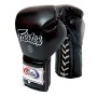 Fairtex BGL7 Pro Боксерские Перчатки Шнурки Мексиканский Стиль Черные