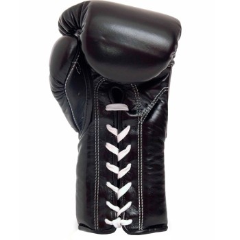 Fairtex BGL7 Pro Боксерские Перчатки Шнурки Мексиканский Стиль Черные