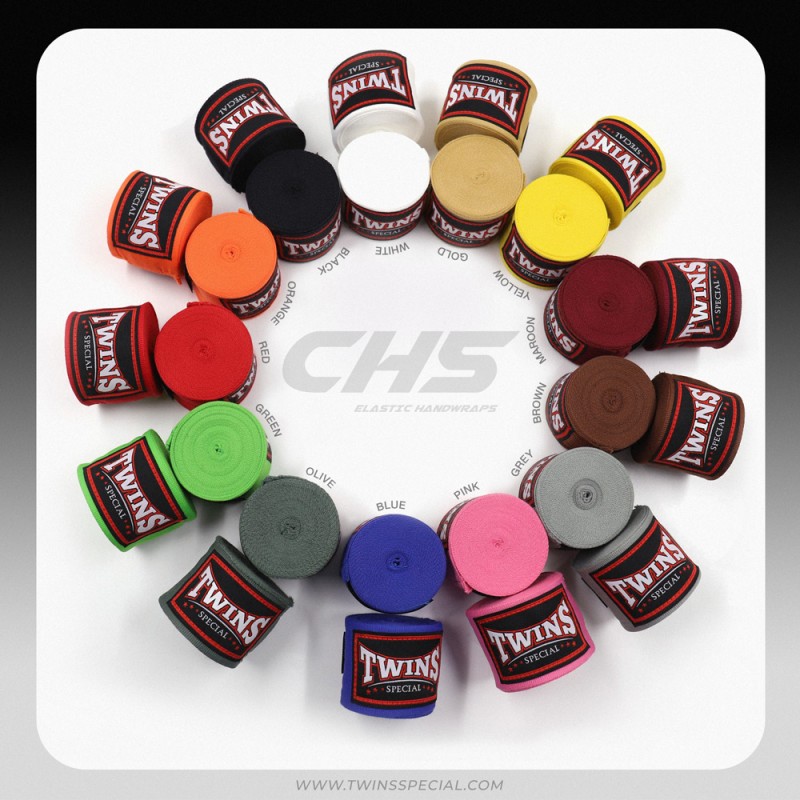Twins Special CH5 Бинты Боксерские Тайский Бокс Эластичные Оливковые