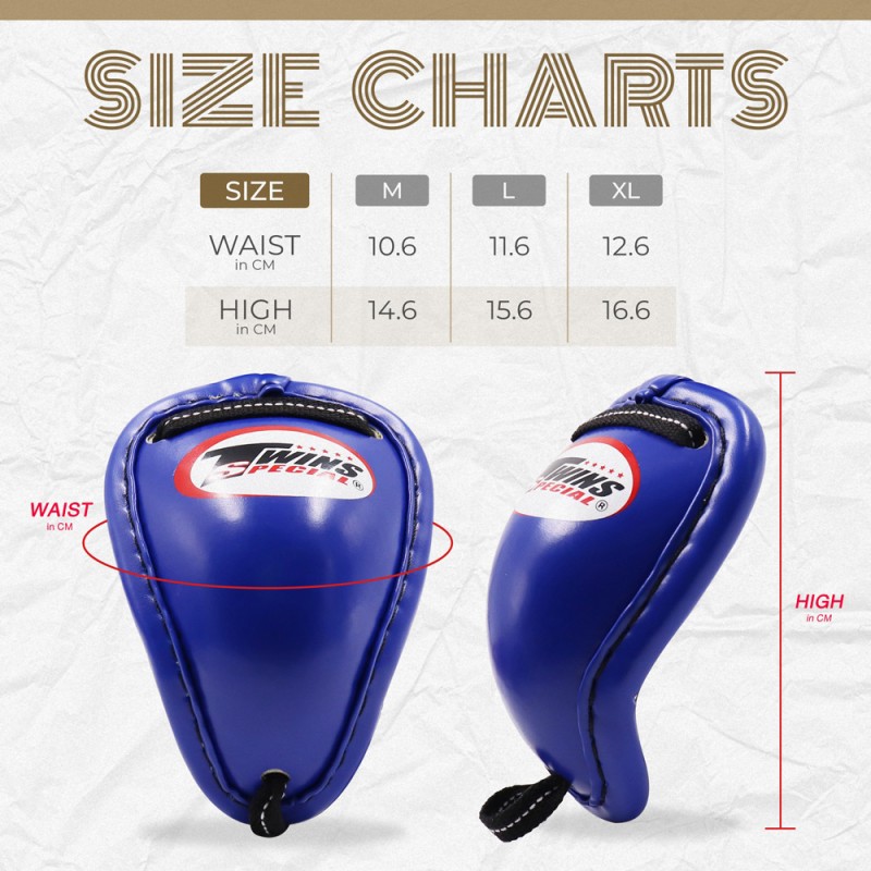 Twins Special GPS1 Защита Паха Ракушка Бандаж Тайский Бокс Синий