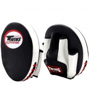 Twins Special PMS25 Лапы Боксерские Тайский Бокс Ладошки "Speed Mitts" Прямые Черно-Белые