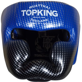 Top King TKHGSS-01 Боксерский Шлем Тайский Бокс "Super Star" Синий 