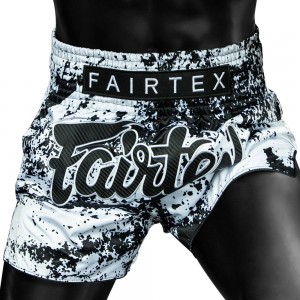 Fairtex BS1948 "Grunge" Шорты Тайский Бокс White