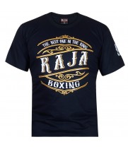 Raja Boxing "Vintage" Футболка Тайский Бокс Хлопок Черная