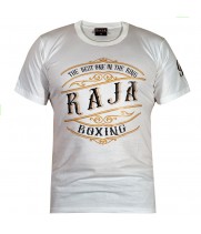 Raja Boxing "Vintage" Футболка Тайский Бокс Хлопок Белая