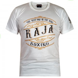 Raja Boxing "Vintage" Футболка Тайский Бокс Хлопок Белая