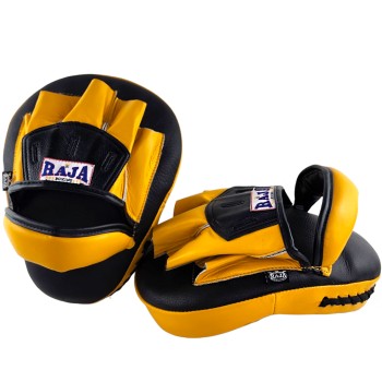 Raja Boxing RPM-6A Лапы Боксерские Тайский Бокс Черно-Желтые