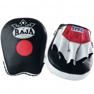 Raja Boxing RPM-3 Лапы Боксерские Тайский Бокс Черно-Бело-Красные