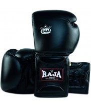  Raja "Pro Boxing" Боксерские Перчатки Тайский Бокс Шнурки Черные