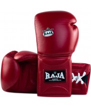  Raja "Pro Boxing" Боксерские Перчатки Тайский Бокс Шнурки Красные