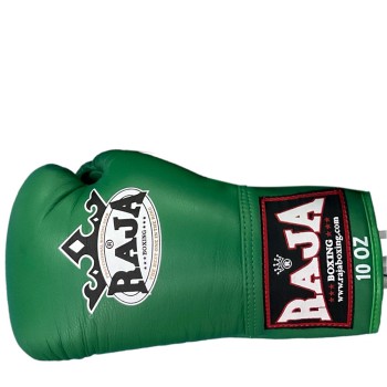 Raja Boxing "Single" Боксерские Перчатки Тайский Бокс Шнурки Зеленые 
