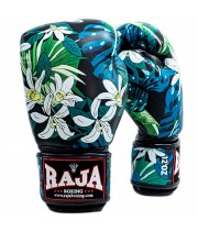 Raja Boxing "Orchid" Боксерские Перчатки Тайский Бокс Черные