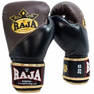 Raja Boxing "Air 2" Боксерские Перчатки Тайский Бокс Черно-Коричневые