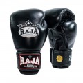 Raja Boxing Боксерские Перчатки Тайский Бокс "Single Color" Черные