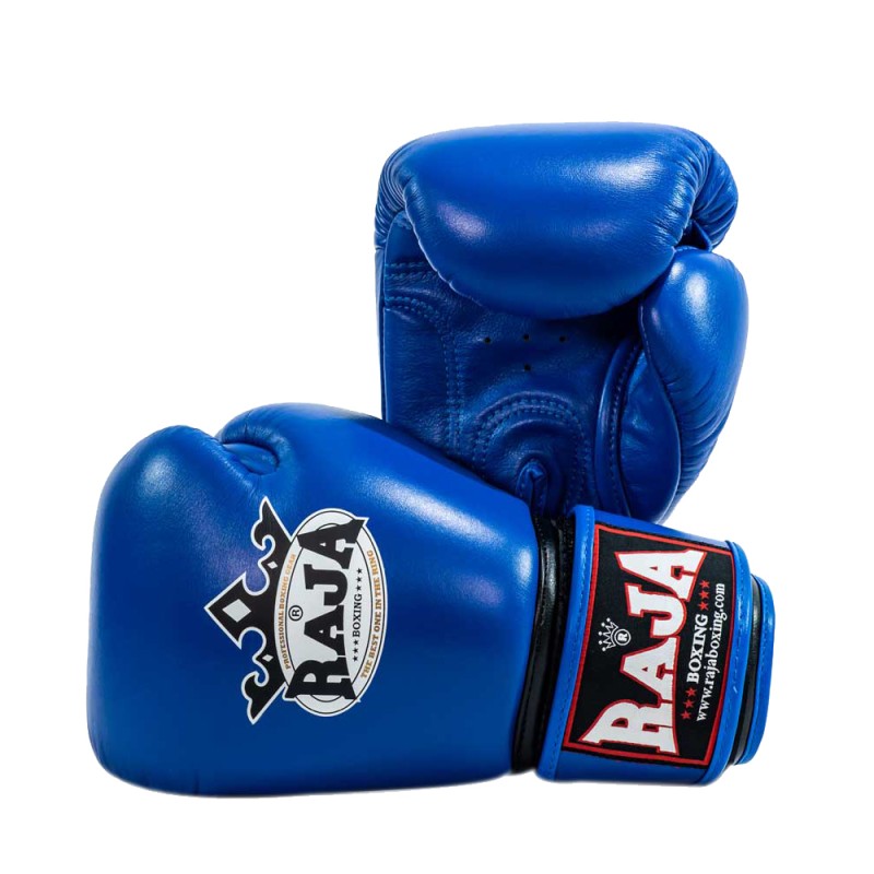 Raja Boxing Боксерские Перчатки Тайский Бокс "Single Color" Синие