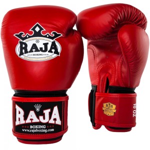 Raja Boxing Боксерские Перчатки Тайский Бокс "Single Color" Красные