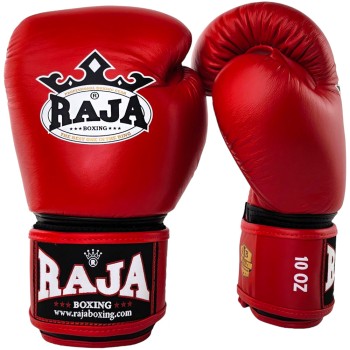 Raja Boxing Боксерские Перчатки Тайский Бокс "Single Color" Красные