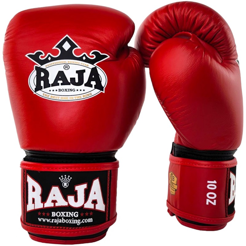 Raja Boxing Боксерские Перчатки Тайский Бокс "Single Color" Красные