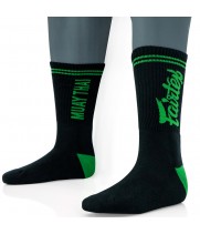 Fairtex SOCK3 Носки Dry-Fit Tech Черно-Зеленые