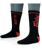 Fairtex SOCK3 Носки Dry-Fit Tech Черно-Красные