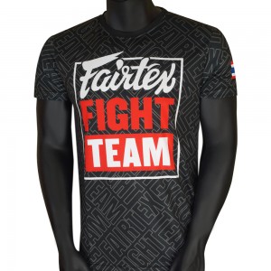Fairtex TST260 "Fight Team" Футболка Тайский Бокс Тренировочная Черная