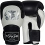 Top King "Blend-02" Боксерские Перчатки Тайский Бокс Белые с Черным