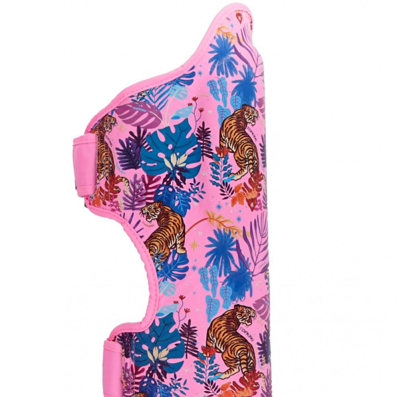 Top King "Wild Tiger" Защита Голени Тайский Бокс Pink