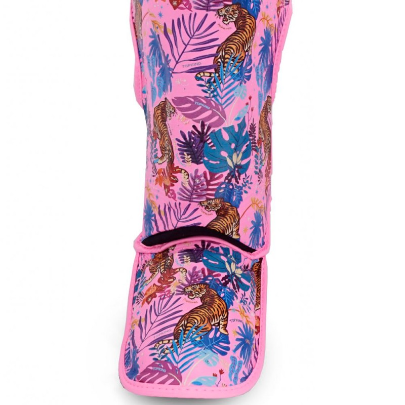 Top King "Wild Tiger" Защита Голени Тайский Бокс Pink