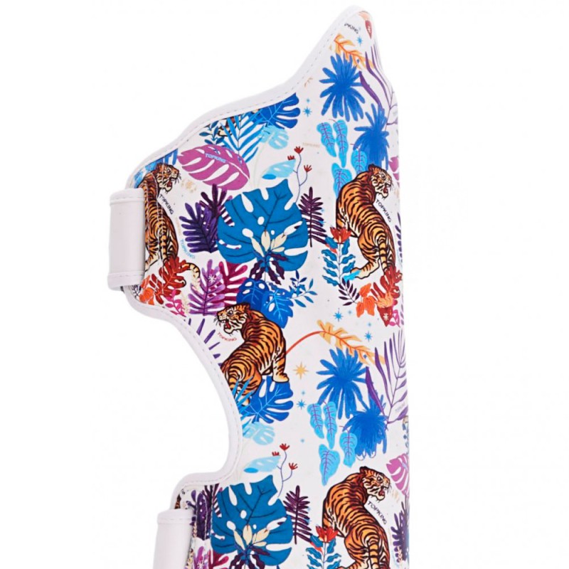 Top King "Wild Tiger" Защита Голени Тайский Бокс White