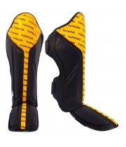Top King "Full Impact Double Tone" Защита Голени Тайский Бокс Желто-Черный