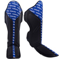 Top King "Full Impact Double Tone" Защита Голени Тайский Бокс Сине-Черный