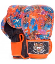 Top King "Wild Tiger" Боксерские Перчатки Тайский Бокс Orange-Black