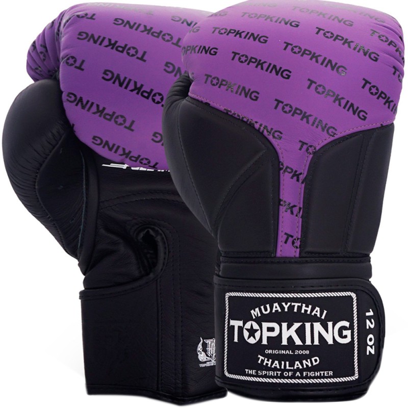 Top King "Full Impact Double Tone" Боксерские Перчатки Тайский Бокс Purple-Black
