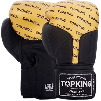 Top King "Full Impact Double Tone" Боксерские Перчатки Тайский Бокс Gold-Black