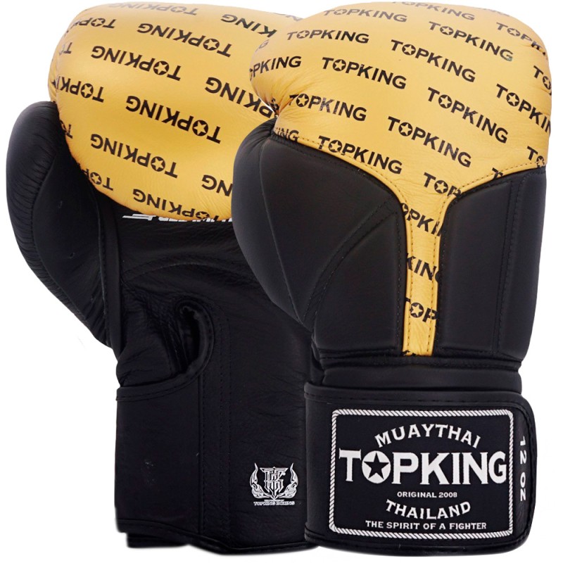Top King "Full Impact Double Tone" Боксерские Перчатки Тайский Бокс Gold-Black