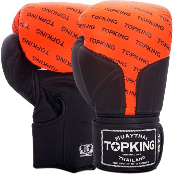 Top King "Full Impact Double Tone" Боксерские Перчатки Тайский Бокс Orange-Black