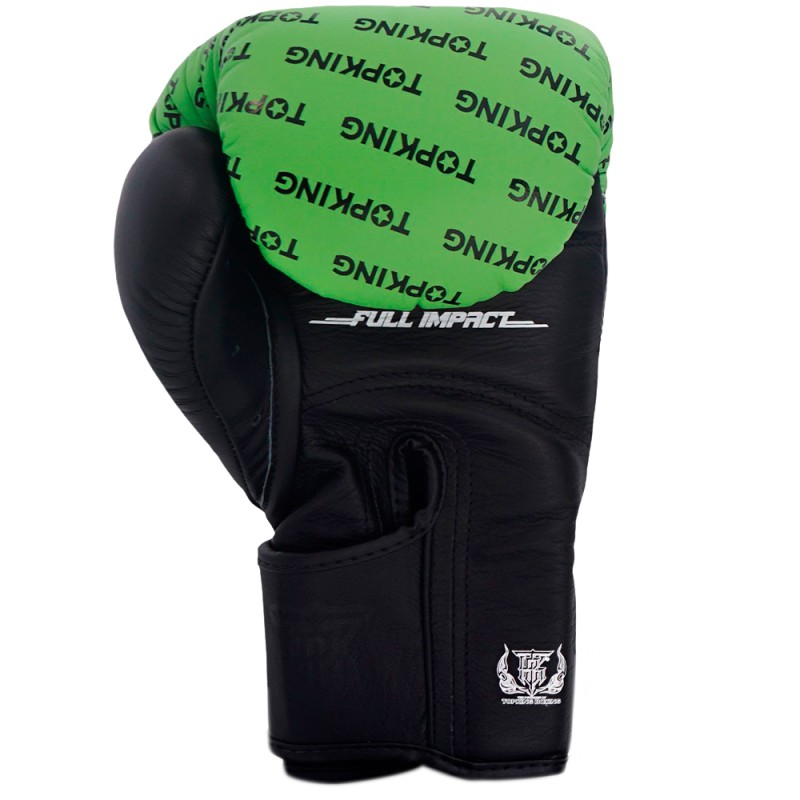 Top King "Full Impact Double Tone" Боксерские Перчатки Тайский Бокс Green-Black