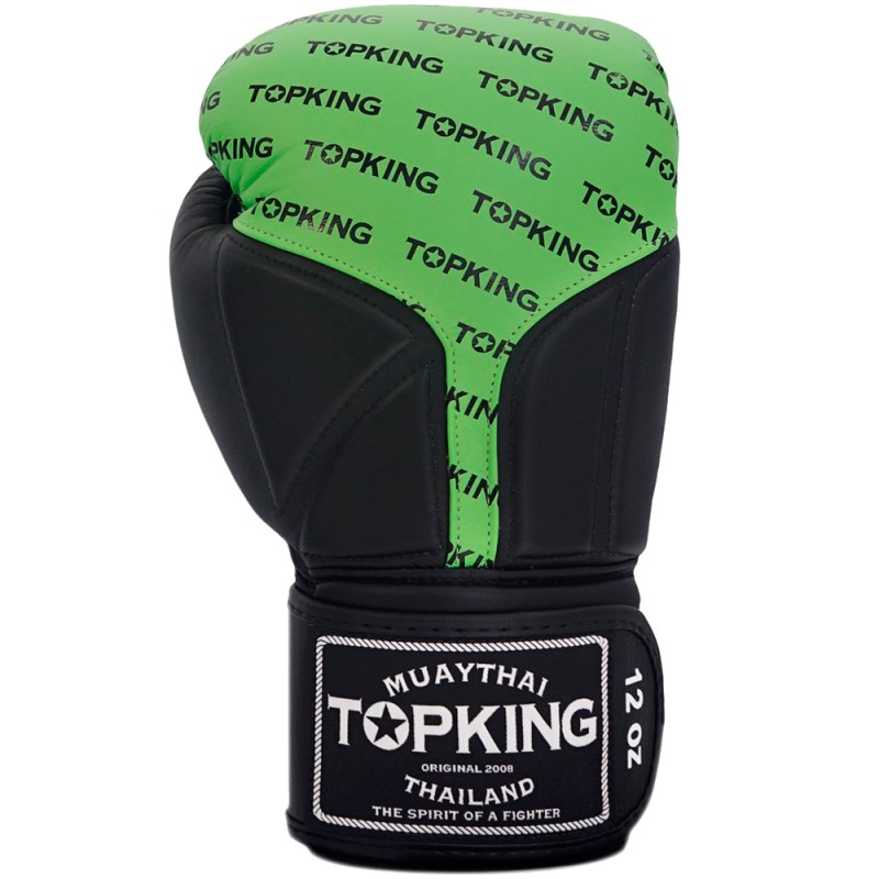 Top King "Full Impact Double Tone" Боксерские Перчатки Тайский Бокс Green-Black