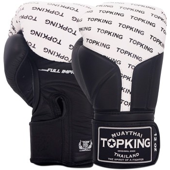Top King "Full Impact Double Tone" Боксерские Перчатки Тайский Бокс White-Black