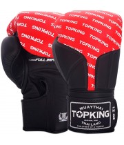 Top King "Full Impact Double Tone" Боксерские Перчатки Тайский Бокс Red-Black