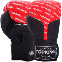 Top King "Full Impact Double Tone" Боксерские Перчатки Тайский Бокс Red-Black