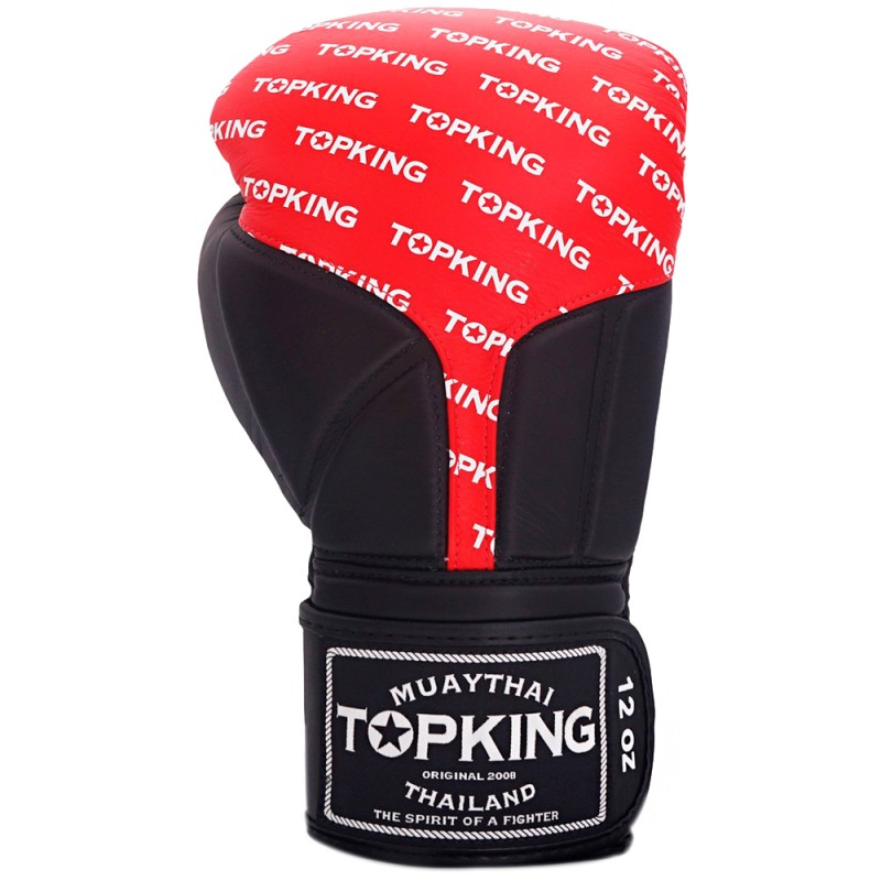 Top King "Full Impact Double Tone" Боксерские Перчатки Тайский Бокс Red-Black